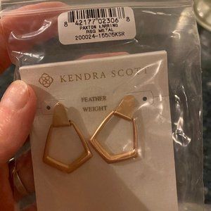 Kendra Scott "Paxton" Hoop Earrings in Rose Gold - New in package, never worn.